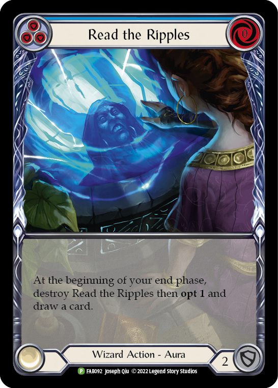 Read the Ripples (Blue) [FAB092] (Promo)  Rainbow Foil | Shuffle n Cut Hobbies & Games