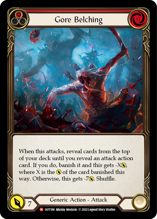 Gore Belching [OUT186] (Outsiders)  Rainbow Foil | Shuffle n Cut Hobbies & Games