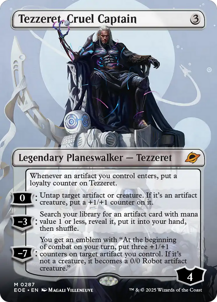 Tezzeret, Cruel Captain (Borderless) [Edge of Eternities] | Shuffle n Cut Hobbies & Games