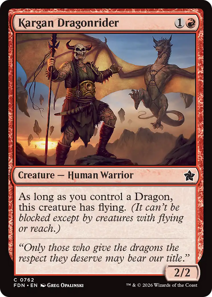 Kargan Dragonrider (0762) [Foundations] | Shuffle n Cut Hobbies & Games