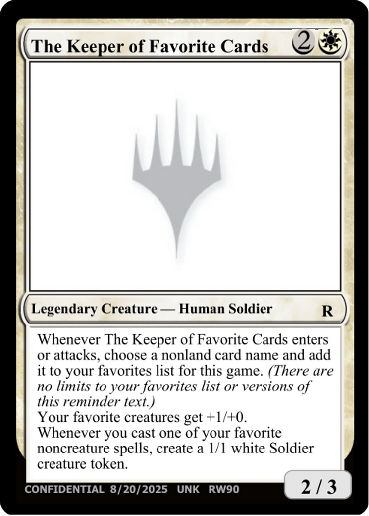 The Keeper of Favorite Cards (8/20/2025) [Unknown Event] | Shuffle n Cut Hobbies & Games
