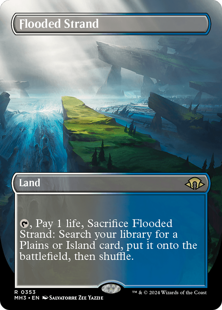 Flooded Strand (Borderless) [Modern Horizons 3] | Shuffle n Cut Hobbies & Games