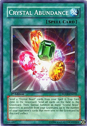 Crystal Abundance [FOTB-EN035] Common | Shuffle n Cut Hobbies & Games