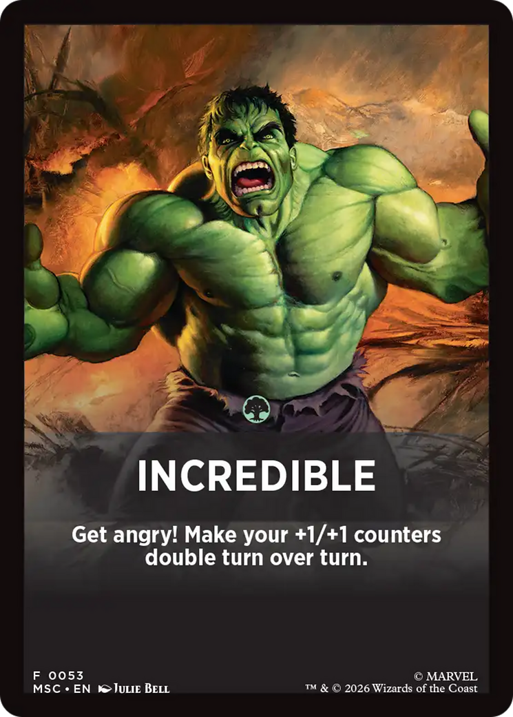 Incredible Theme Card [Marvel Super Heroes Commander] | Shuffle n Cut Hobbies & Games