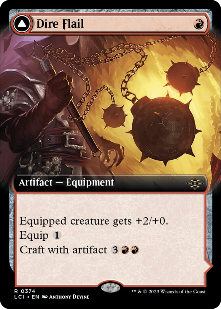 Dire Flail (Extended Art) [The Lost Caverns of Ixalan] | Shuffle n Cut Hobbies & Games