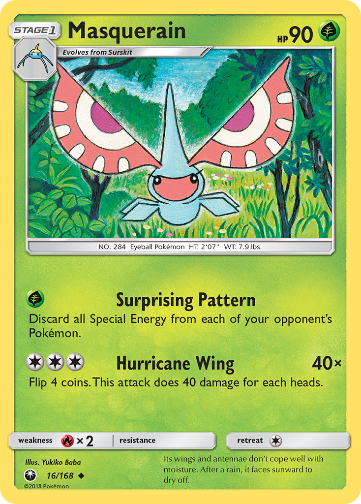 Masquerain (16/168) [Sun & Moon: Celestial Storm] | Shuffle n Cut Hobbies & Games