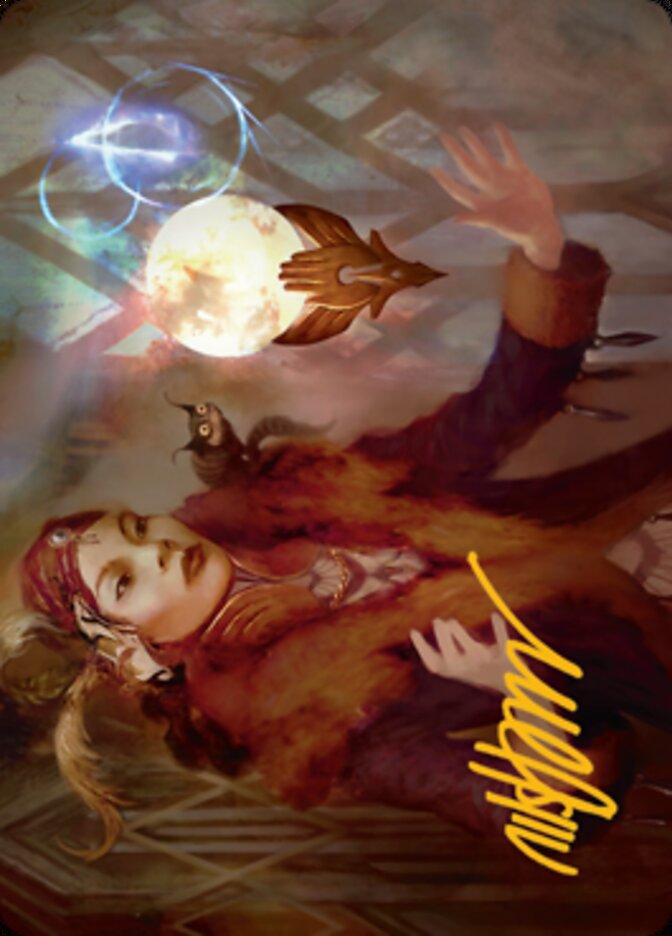 Misfortune Teller Art Card (Gold-Stamped Signature) [Streets of New Capenna Art Series] | Shuffle n Cut Hobbies & Games