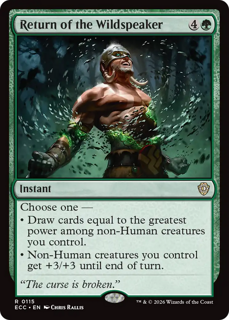 Return of the Wildspeaker [Lorwyn Eclipsed Commander] | Shuffle n Cut Hobbies & Games