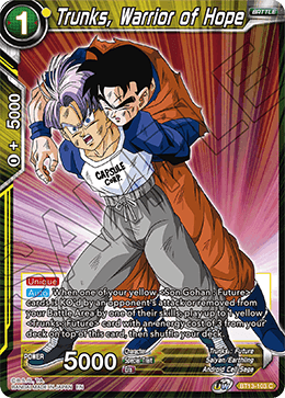 Trunks, Warrior of Hope (Common) (BT13-103) [Supreme Rivalry] | Shuffle n Cut Hobbies & Games
