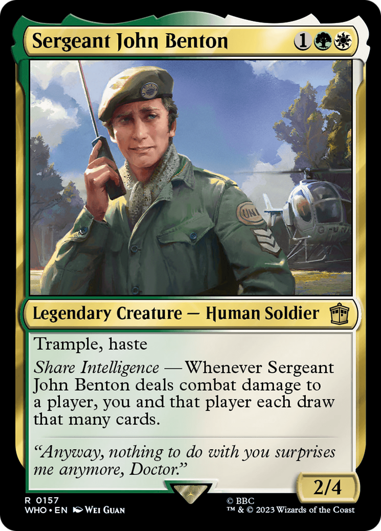 Sergeant John Benton [Doctor Who] | Shuffle n Cut Hobbies & Games