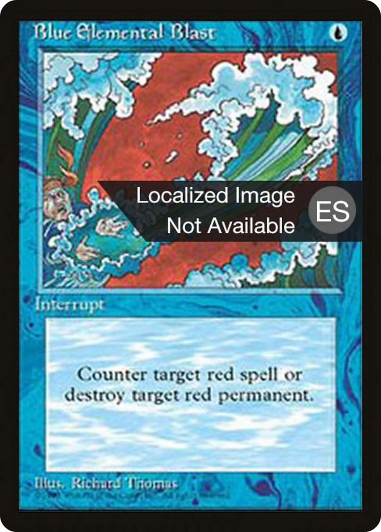 Blue Elemental Blast [Fourth Edition Foreign Black Border] | Shuffle n Cut Hobbies & Games