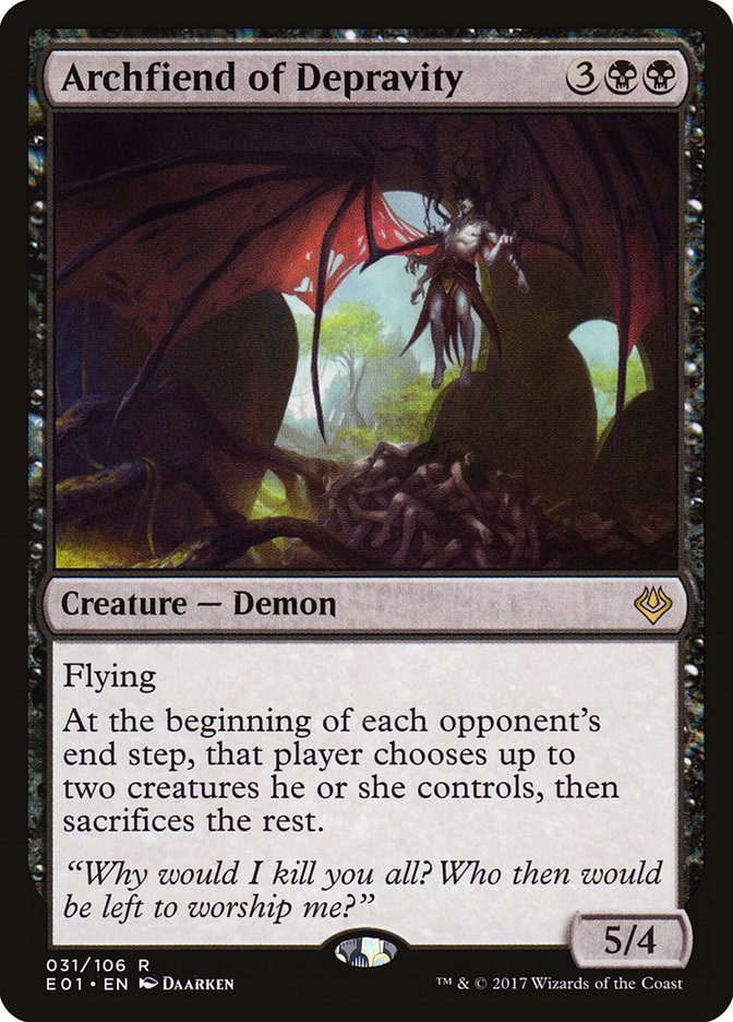 Archfiend of Depravity [Archenemy: Nicol Bolas] | Shuffle n Cut Hobbies & Games
