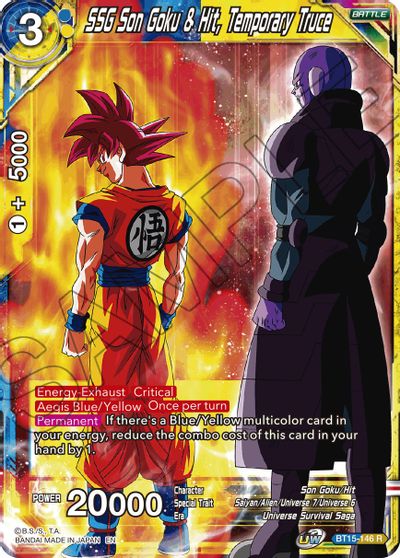 SSG Son Goku & Hit, Temporary Truce (BT15-146) [Saiyan Showdown] | Shuffle n Cut Hobbies & Games