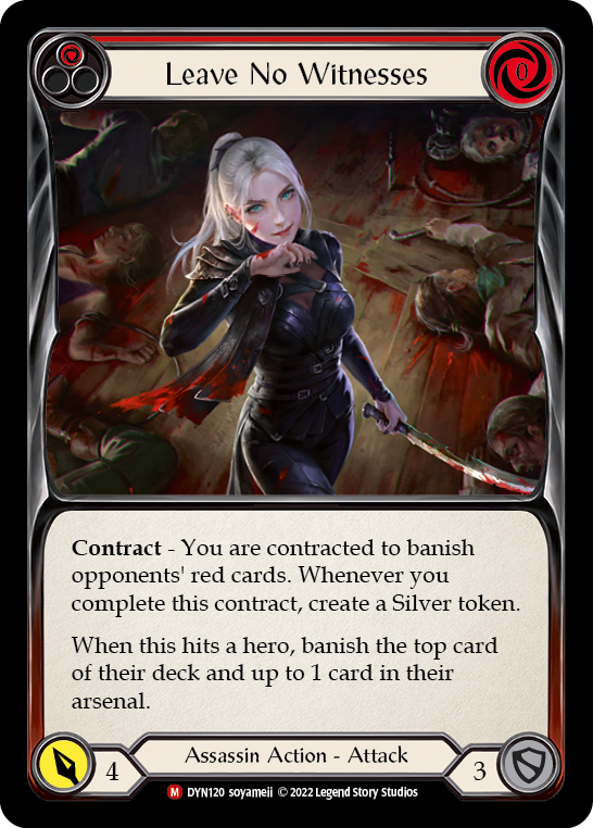 Leave No Witnesses [DYN120] (Dynasty)  Rainbow Foil | Shuffle n Cut Hobbies & Games