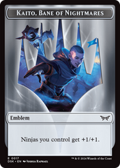 Emblem - Kaito, Bane of Nightmares // Manifest Double-Sided Token [Duskmourn: House of Horror Tokens] | Shuffle n Cut Hobbies & Games
