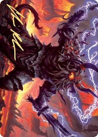 Kardur, Doomscourge Art Card (Gold-Stamped Signature) [Kaldheim Art Series] | Shuffle n Cut Hobbies & Games