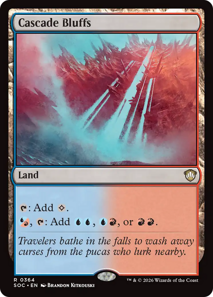 Cascade Bluffs [Secrets of Strixhaven Commander] | Shuffle n Cut Hobbies & Games
