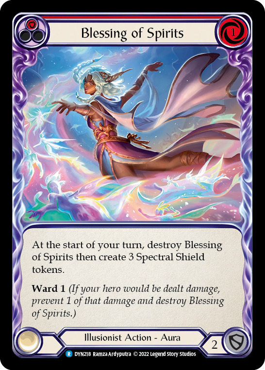 Blessing of Spirits (Red) [DYN218] (Dynasty)  Rainbow Foil | Shuffle n Cut Hobbies & Games