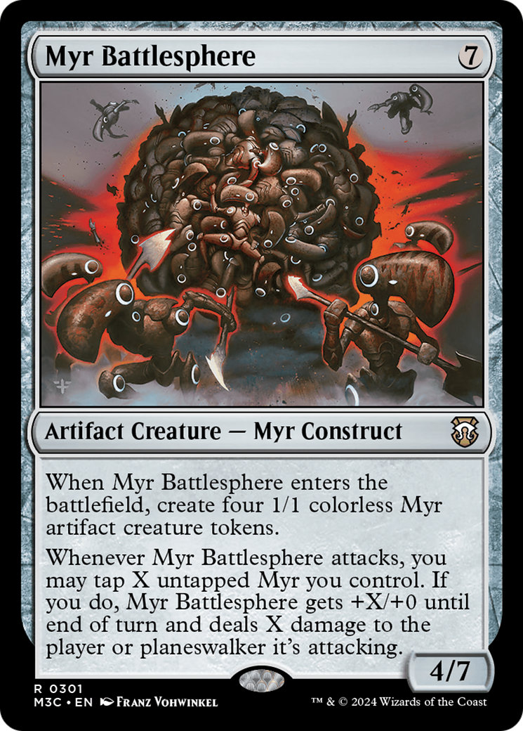 Myr Battlesphere (Ripple Foil) [Modern Horizons 3 Commander] | Shuffle n Cut Hobbies & Games