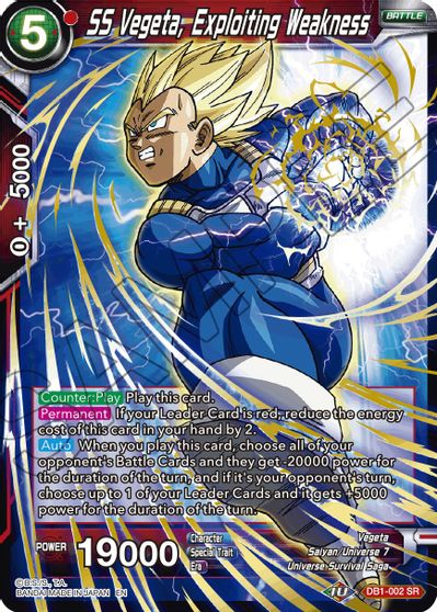 SS Vegeta, Exploiting Weakness (Reprint) (DB1-002) [Battle Evolution Booster] | Shuffle n Cut Hobbies & Games