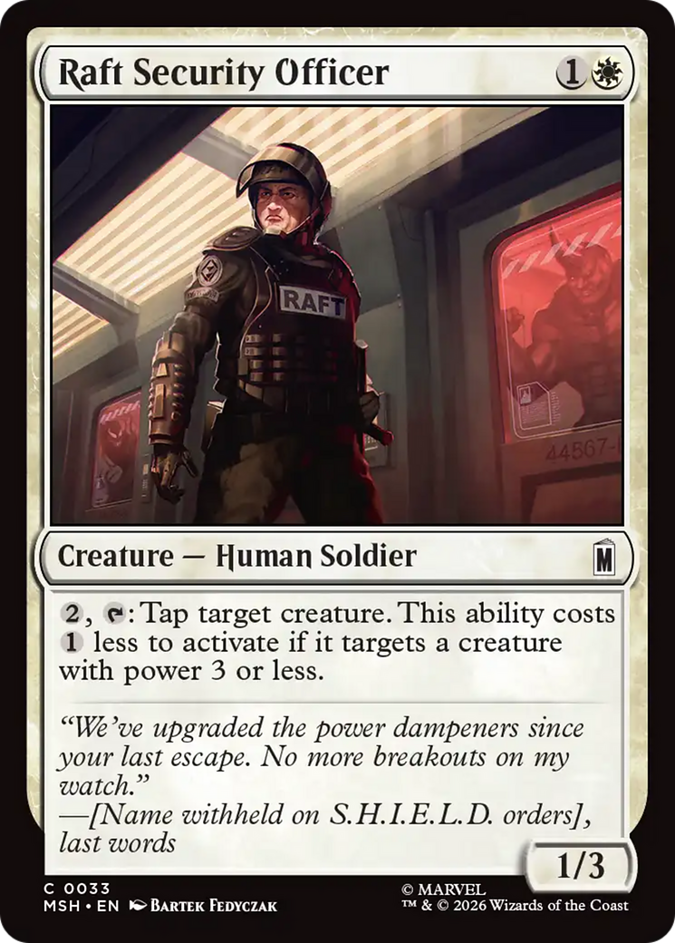 Raft Security Officer [Marvel Super Heroes] | Shuffle n Cut Hobbies & Games