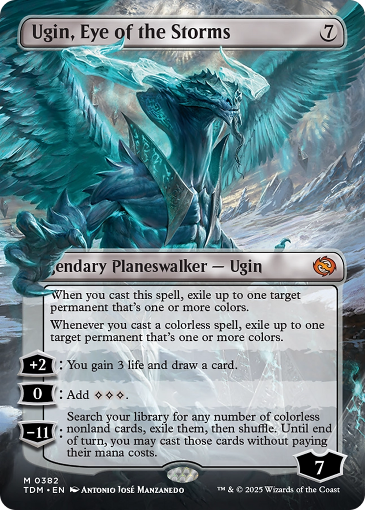 Ugin, Eye of the Storms (Borderless) [Tarkir: Dragonstorm] | Shuffle n Cut Hobbies & Games