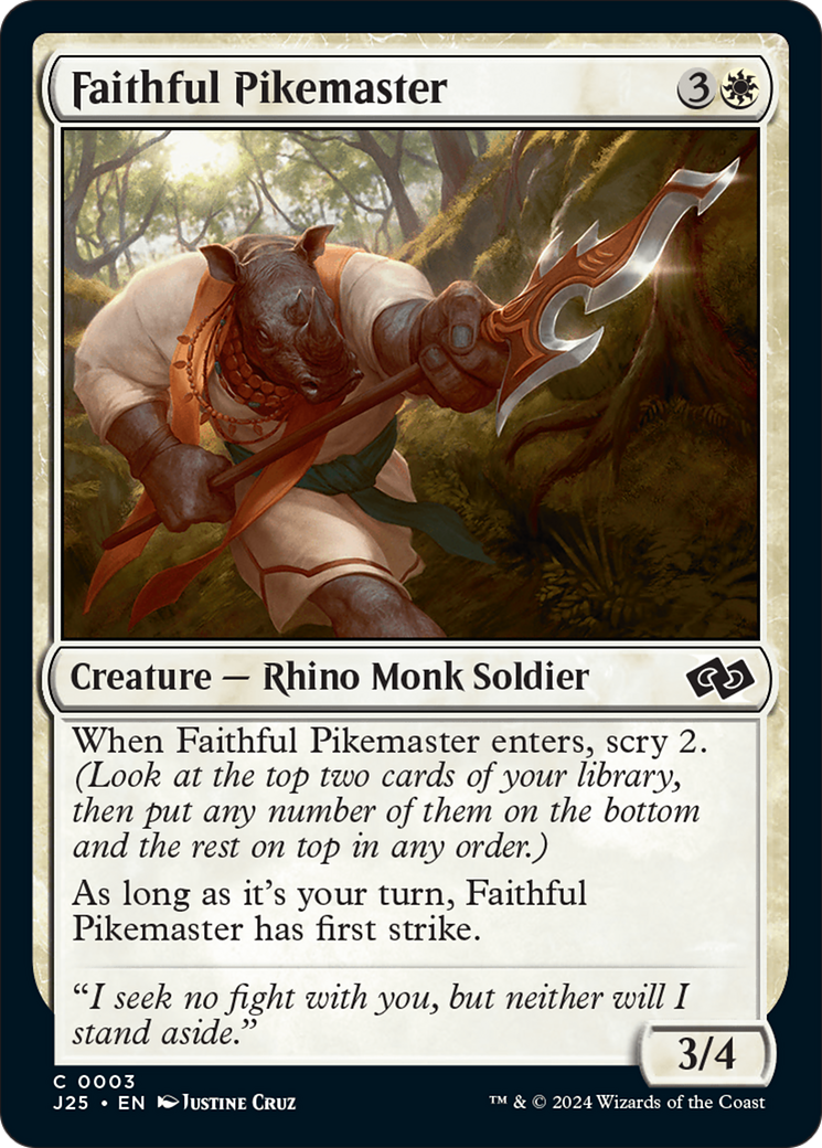 Faithful Pikemaster [Foundations Jumpstart] | Shuffle n Cut Hobbies & Games