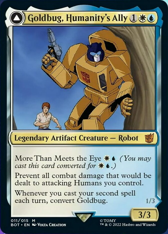 Goldbug, Humanity's Ally // Goldbug, Scrappy Scout [Transformers] | Shuffle n Cut Hobbies & Games