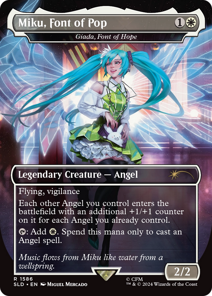 Miku, Font of Pop - Giada, Font of Hope (Rainbow Foil) [Secret Lair Drop Series] | Shuffle n Cut Hobbies & Games