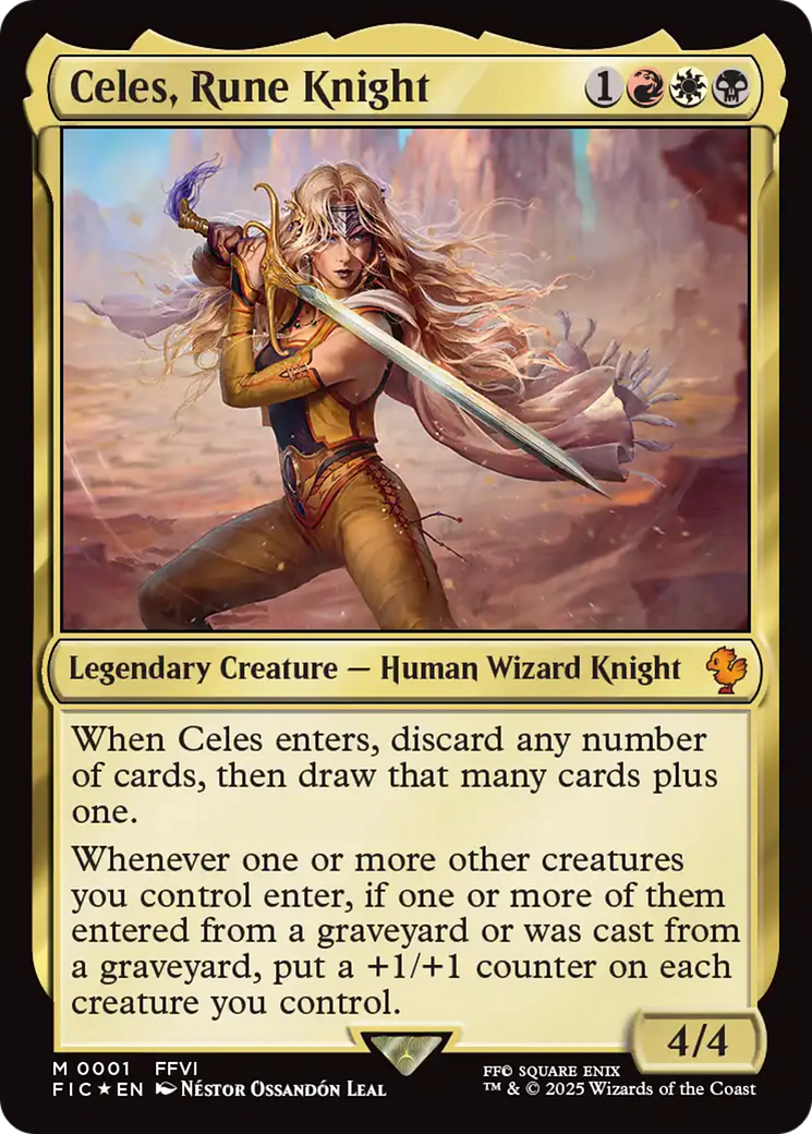 Celes, Rune Knight (0001) [FINAL FANTASY Commander] | Shuffle n Cut Hobbies & Games