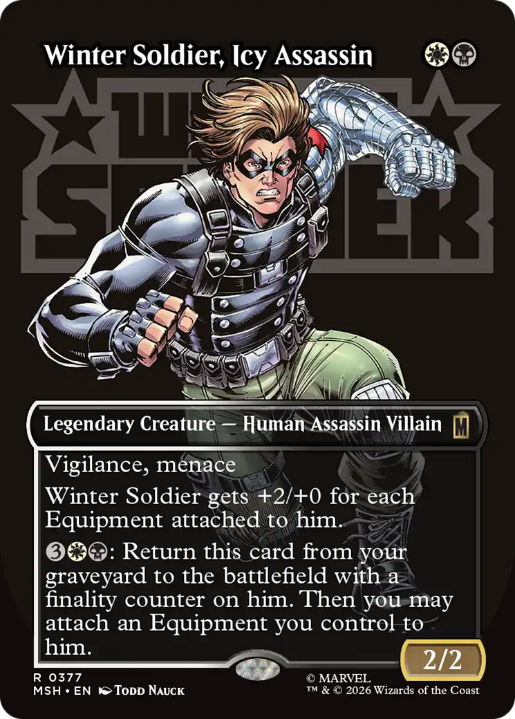 Winter Soldier, Icy Assassin (Borderless) [Marvel Super Heroes] | Shuffle n Cut Hobbies & Games