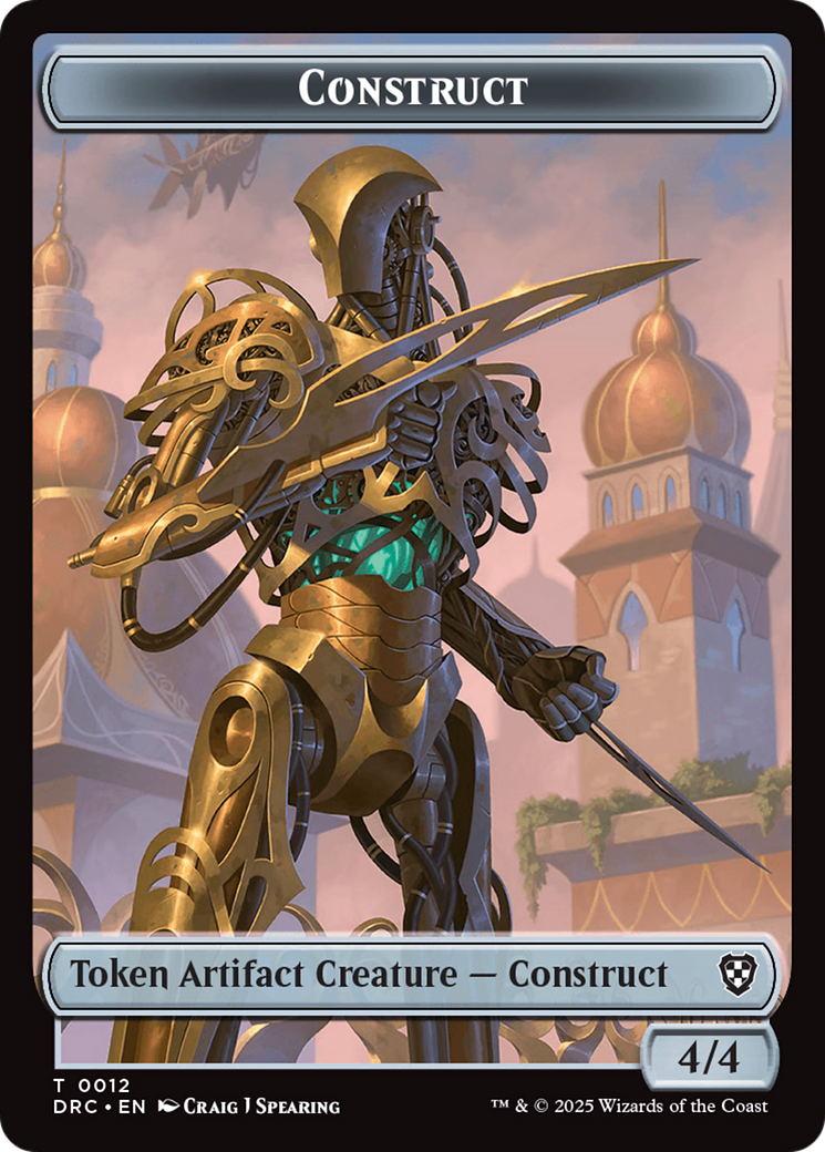 Construct // Golem (0013) Double-Sided Token [Aetherdrift Commander Tokens] | Shuffle n Cut Hobbies & Games