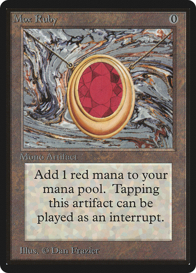 Mox Ruby [Limited Edition Beta] GRADED 7 By Beckket | Shuffle n Cut Hobbies & Games