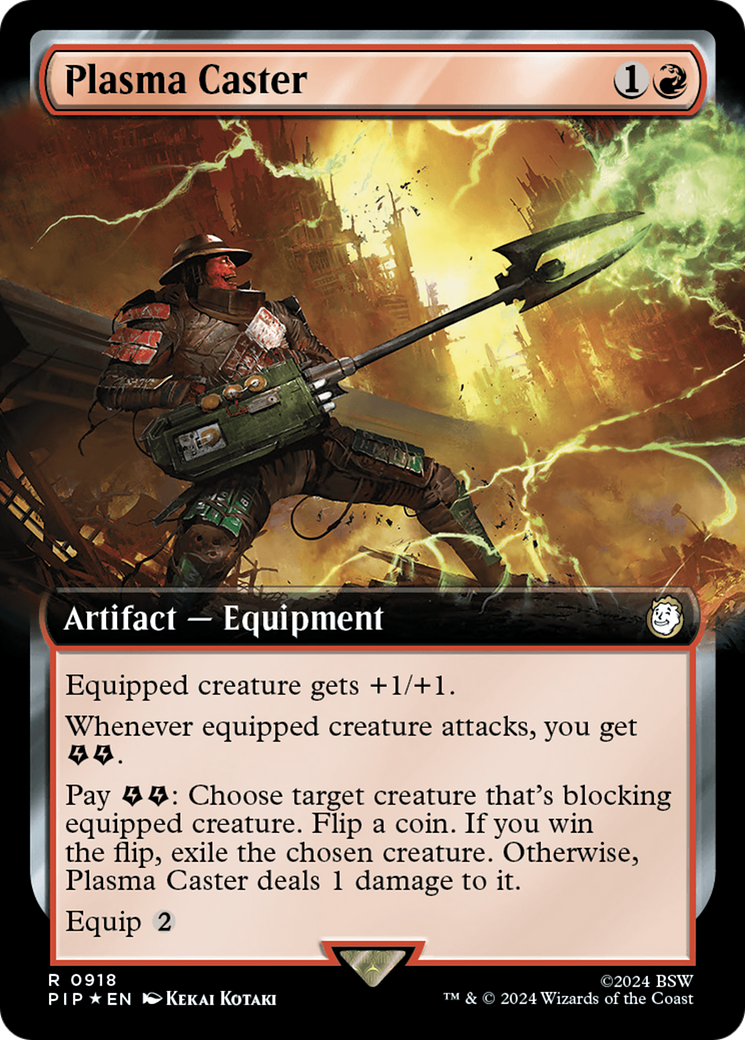 Plasma Caster (Extended Art) (Surge Foil) [Fallout] | Shuffle n Cut Hobbies & Games