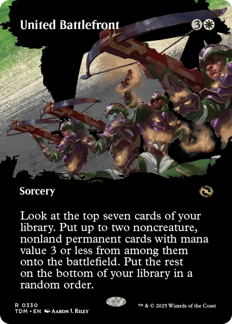 United Battlefront (Borderless) [Tarkir: Dragonstorm] | Shuffle n Cut Hobbies & Games