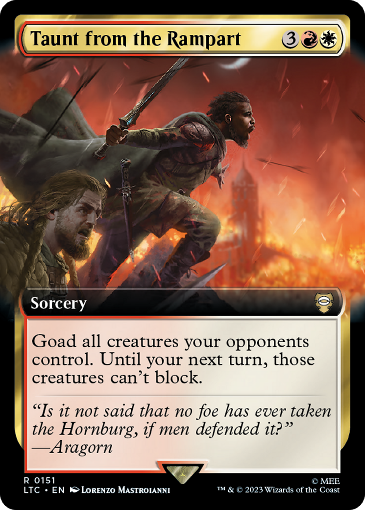 Taunt from the Rampart (Extended Art) [The Lord of the Rings: Tales of Middle-Earth Commander] | Shuffle n Cut Hobbies & Games