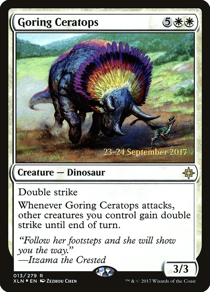Goring Ceratops [Ixalan Prerelease Promos] | Shuffle n Cut Hobbies & Games