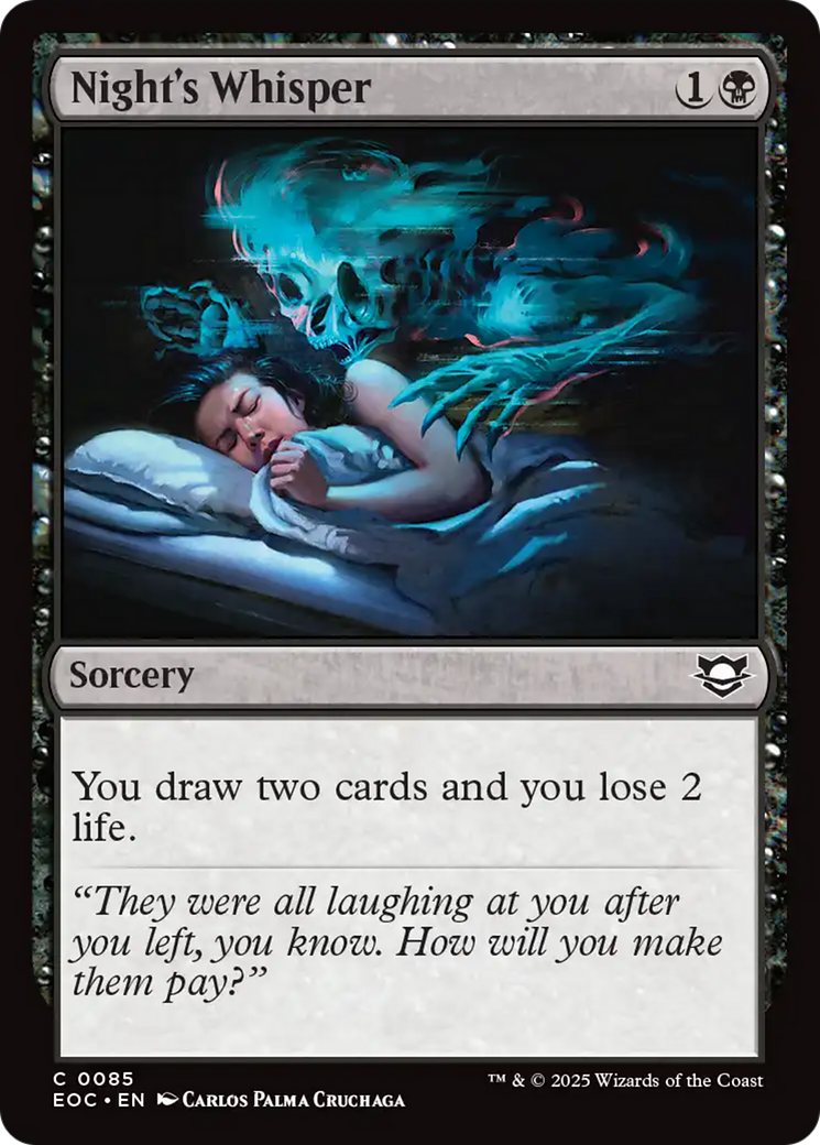 Night's Whisper [Edge of Eternities Commander] | Shuffle n Cut Hobbies & Games