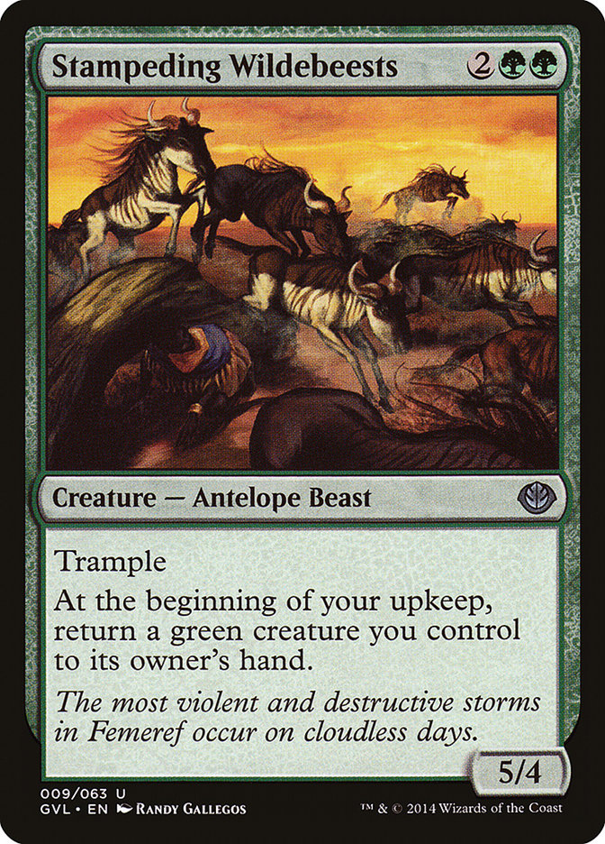 Stampeding Wildebeests (Garruk vs. Liliana) [Duel Decks Anthology] | Shuffle n Cut Hobbies & Games