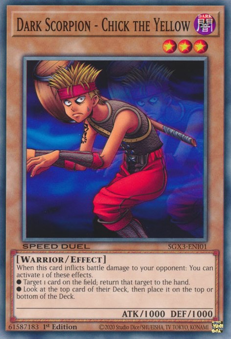 Dark Scorpion - Chick the Yellow [SGX3-ENI01] Common | Shuffle n Cut Hobbies & Games