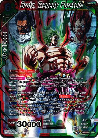 Broly, Tragedy Foretold (SPR) (BT7-115) [Assault of the Saiyans] | Shuffle n Cut Hobbies & Games