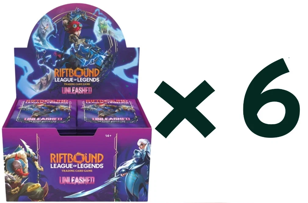 Riftbound: League of Legends Booster Case – Unleashed ($50 Discount if Paid Via Bank Deposit or Instore) | Shuffle n Cut Hobbies & Games