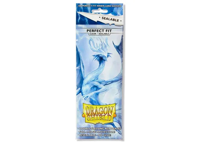 Dragon Shield Perfect Fit Sealable Sleeves Standard Size - Clear | Shuffle n Cut Hobbies & Games