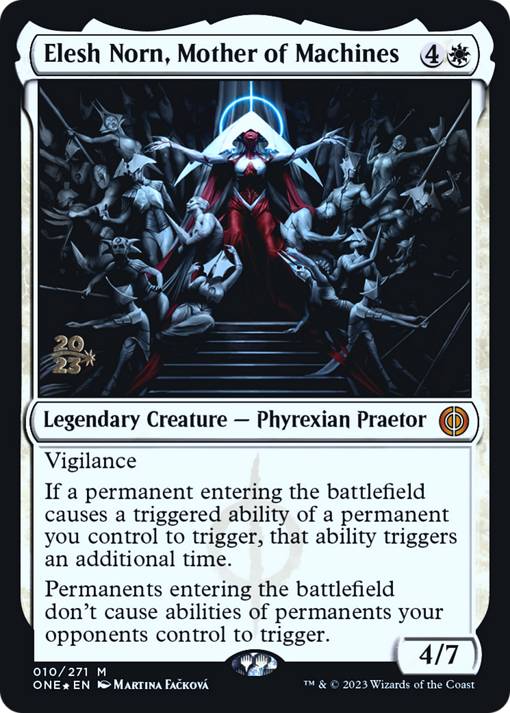 Elesh Norn, Mother of Machines [Phyrexia: All Will Be One Prerelease Promos] | Shuffle n Cut Hobbies & Games