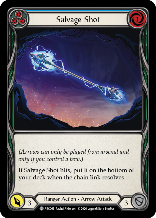 Salvage Shot (Blue) [ARC068] Unlimited Edition Rainbow Foil | Shuffle n Cut Hobbies & Games