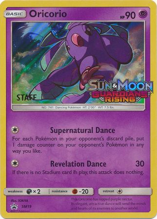 Oricorio (SM19) (Staff Prerelease Promo) [Sun & Moon: Black Star Promos] | Shuffle n Cut Hobbies & Games