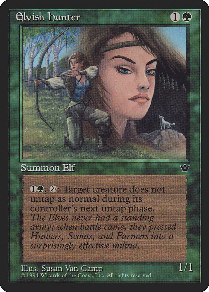 Elvish Hunter (Susan Van Camp) [Fallen Empires] | Shuffle n Cut Hobbies & Games