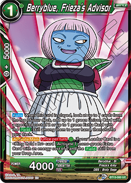 Berryblue, Frieza's Advisor (Uncommon) [BT13-080] | Shuffle n Cut Hobbies & Games