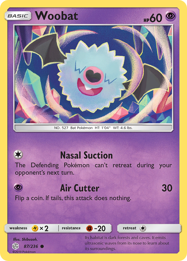 Woobat (87/236) [Sun & Moon: Cosmic Eclipse] | Shuffle n Cut Hobbies & Games