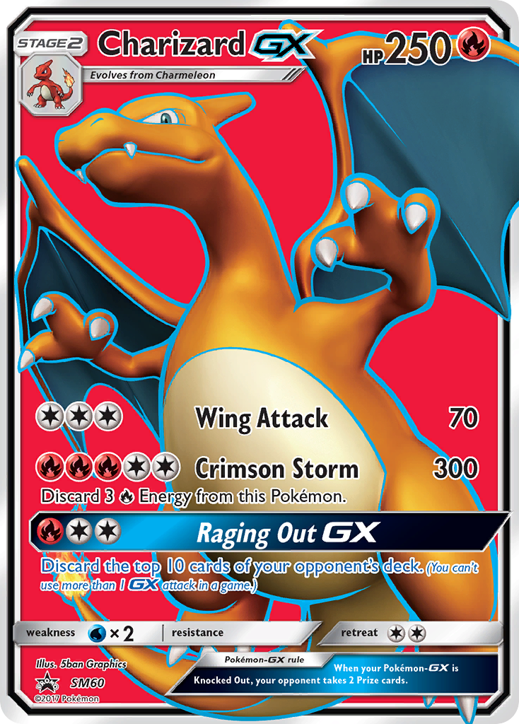 Charizard GX (SM60) [Sun & Moon: Black Star Promos] | Shuffle n Cut Hobbies & Games